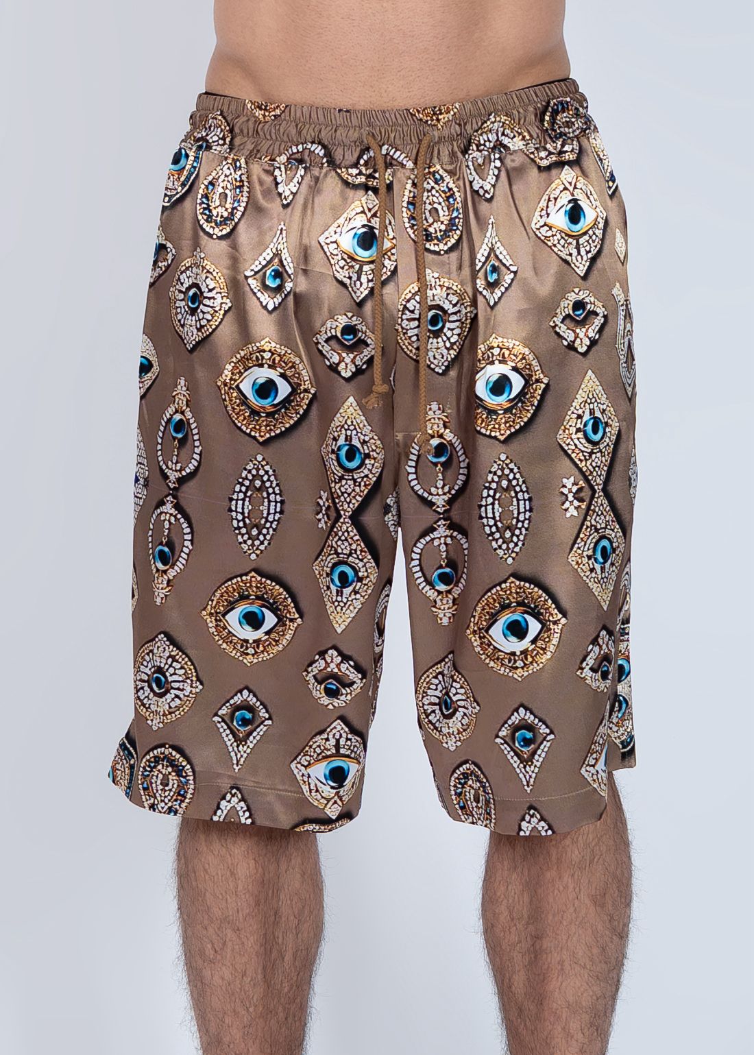 Brown Evil Eye Shorts
