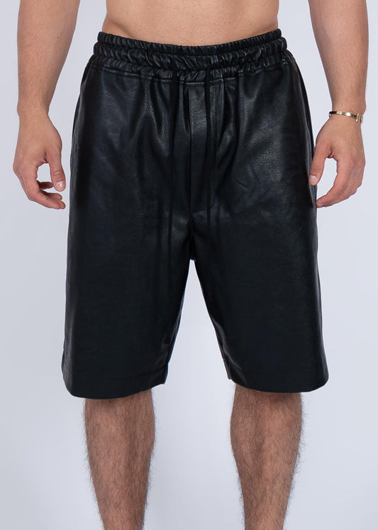 Black Leather Shorts