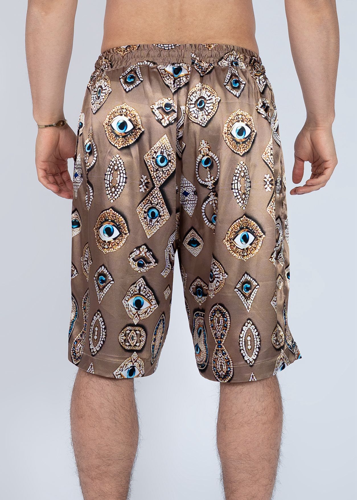 Brown Evil Eye Shorts