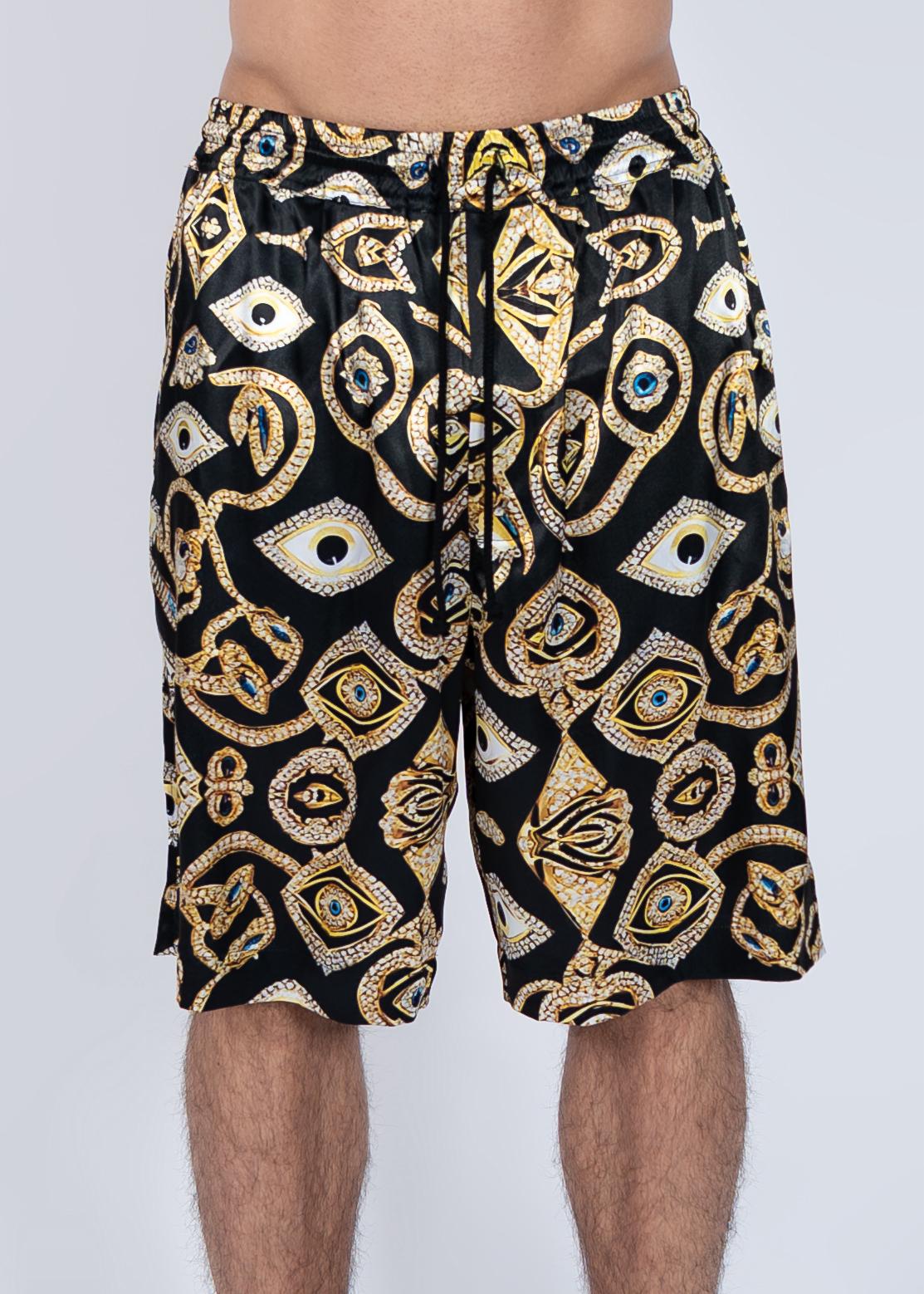 Black Evil Eye Shorts
