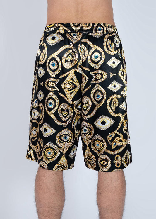 Black Evil Eye Shorts
