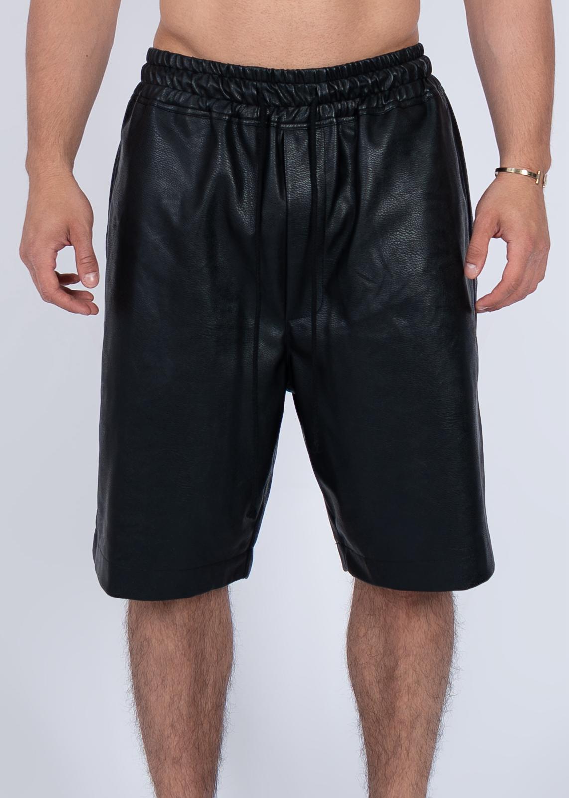 Black Leather Shorts