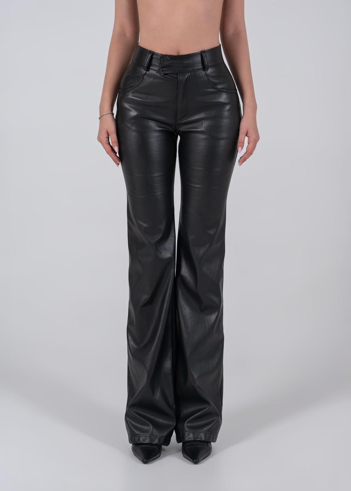 Vegan Black Leather Zipper