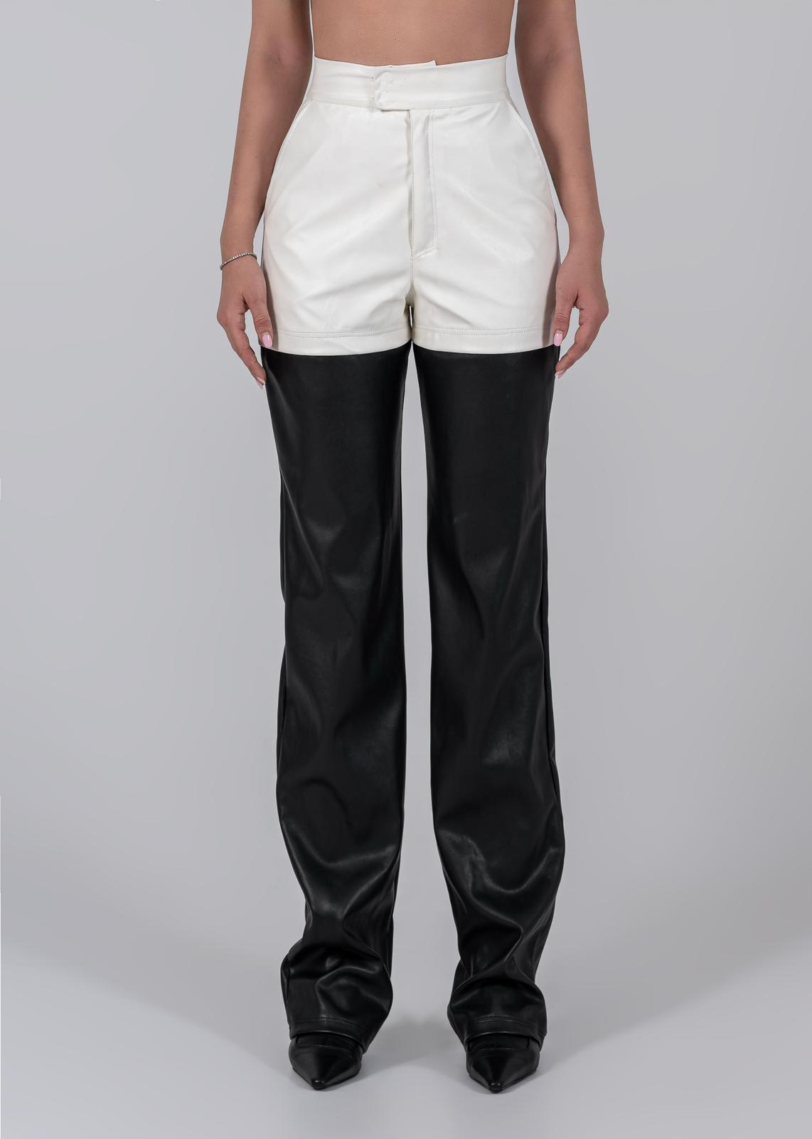 Black & White Leather Pants