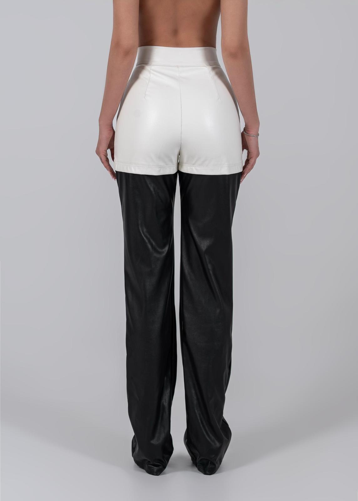 Black & White Leather Pants
