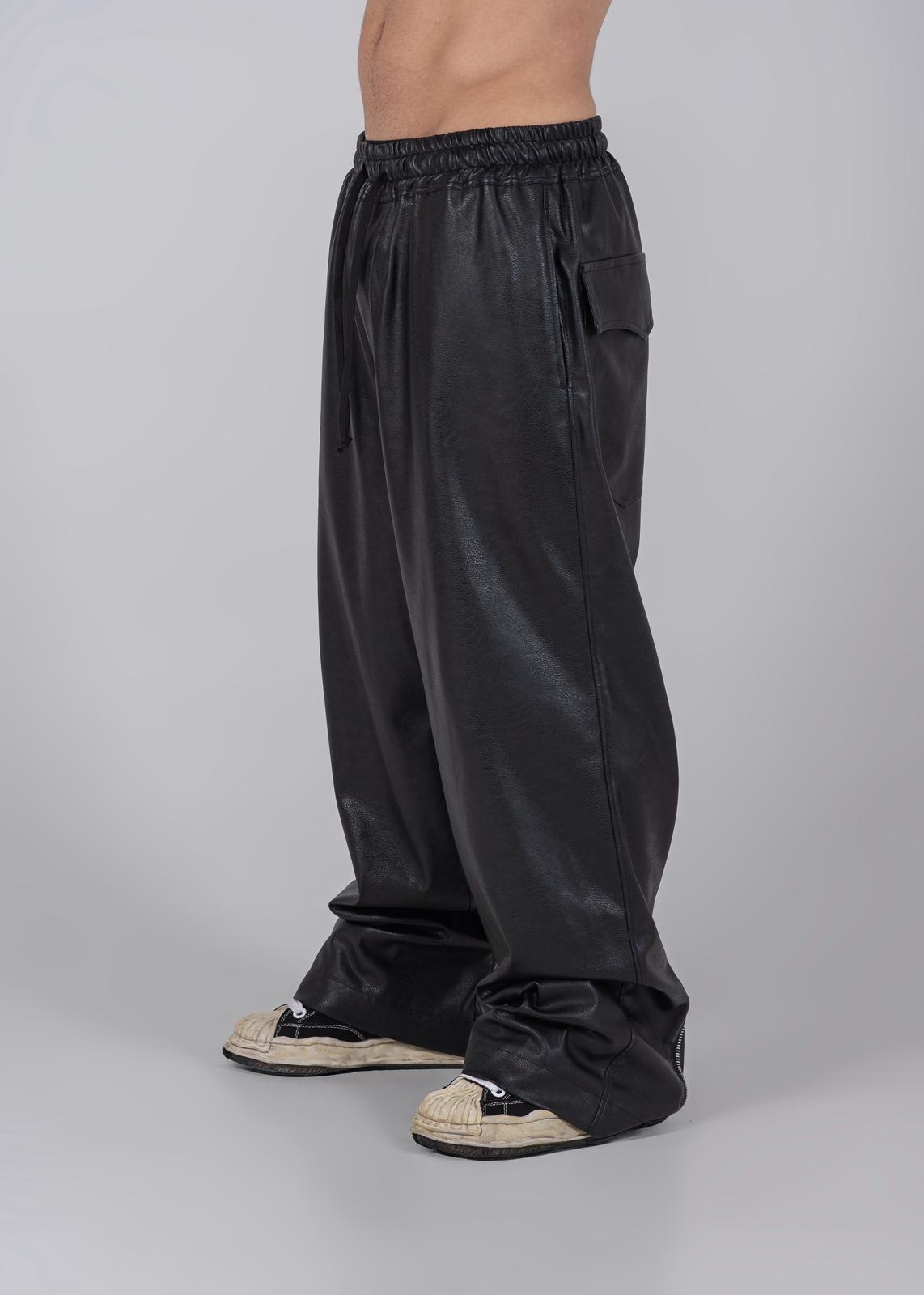 Zipper Vegan Leather Pants
